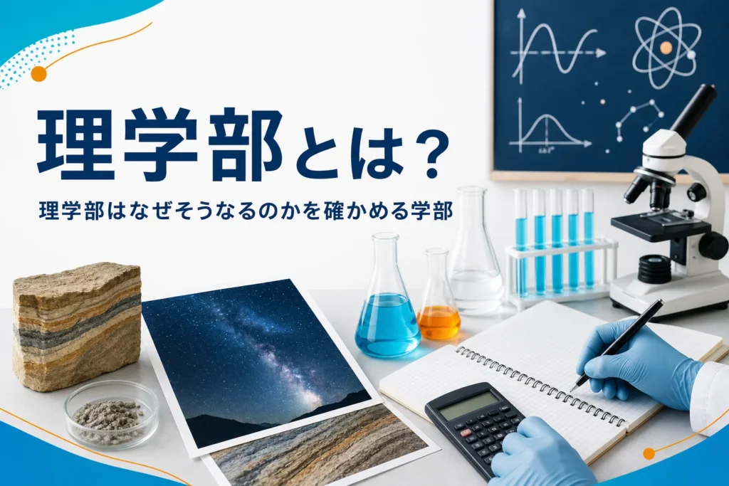 理学部とは何を学ぶ学部かを紹介する記事のアイキャッチ